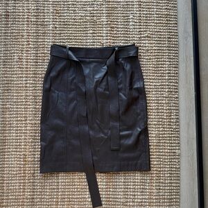 BOSS Valila Leather Pencil Skirt